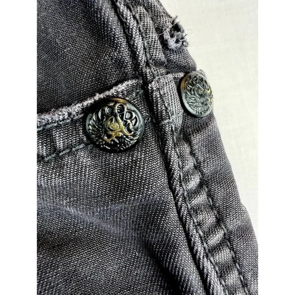 Rock & Republic Shorts Cargo Riveted Baggy Black Men’s Size 32 Summer Y2K Casual